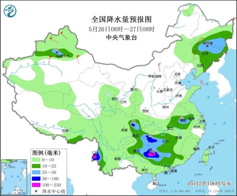 未来三天国内天气预报（5月25日）  第4张