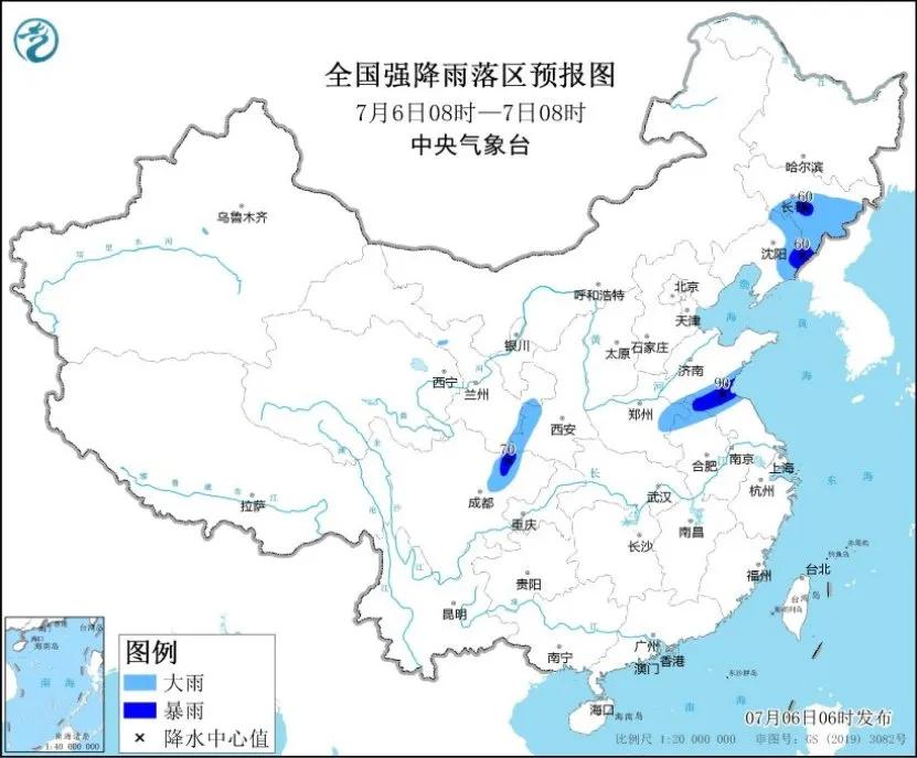 未来三天国内天气预报（7月6日）  第2张