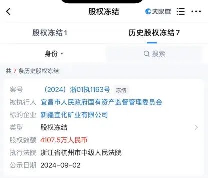 百亿矿权争夺后续：32亿重组未获市场热捧，部分股权遭冻结！  第2张